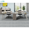 Liyu Modern Open Space Coworking Modular Office Table Work Station Desk Furniture 4 Seater Person Staff Office Workstation