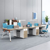 Liyu Modern Adjustable Office Table for Height Tables Computer Workstation Desks Office Wooden Staff Desk