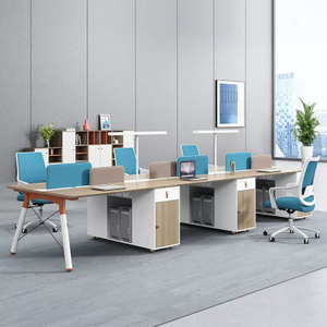 Liyu Modern Adjustable Office Table for Height Tables Computer Workstation Desks Office Wooden Staff Desk