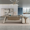 Liyu Commercial Furniture Supplier Simple CEO Work Desks Wooden Adjustable Modern L Shaped Office Tables