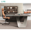 Liyu Modern Luxury President's Desk Combination Light Advanced Sensory Boss Chair Painted Furniture Wood MDF Simple Office Table