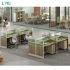 Liyu Customization Computer Desk Commercial Office Furniture Aluminum Screen Partition Cubicle Table Workstation