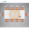 Liyu Modern Large Modular Conference Table for Home School Office Meeting Room Fashionable Wooden Material for 4 8 10 12 People