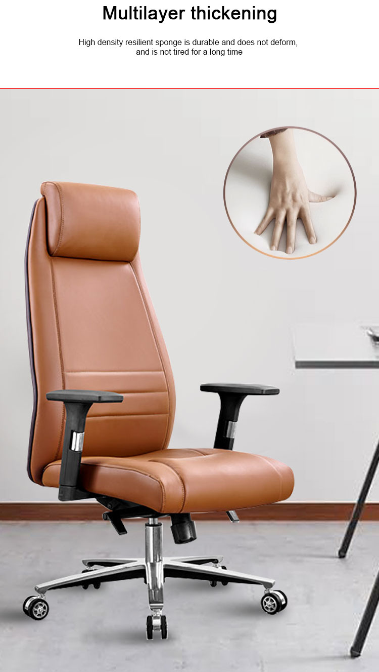 Side profile of the ergonomic recliner boss chair showing the spinal curvature support
