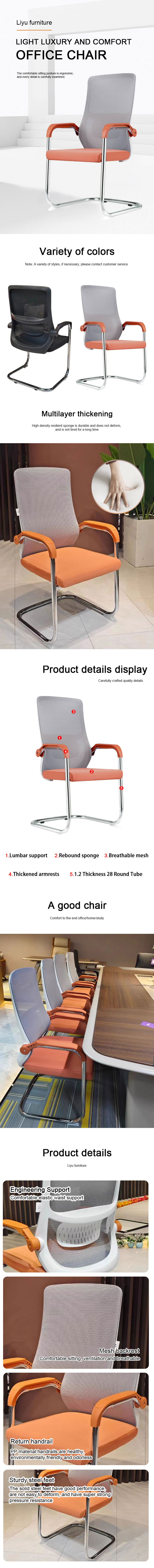 Complete profile of the durable Liyu LN-D188 executive office chair