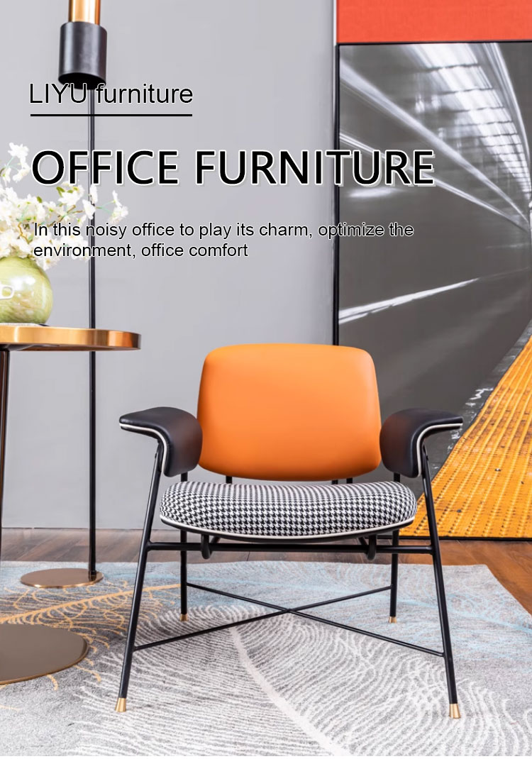 Modern fabric metal legs reception office chair front view showcasing breathable upholstery