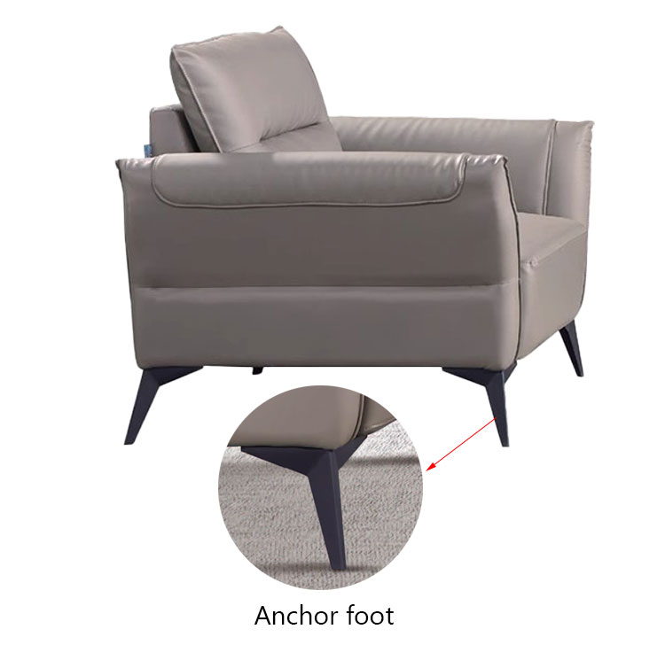 Eco-Friendly Zero-Formaldehyde Leather Office Sofa