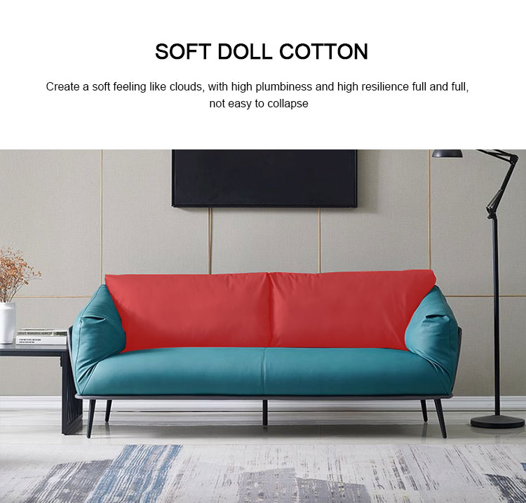 Modular corner configuration of the leather sofa in a corporate lounge